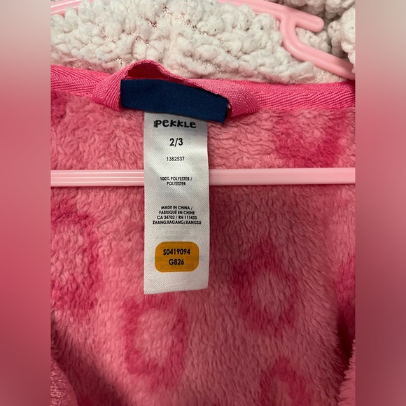 Pekkle Hooded Pink Cheetah Print Bath Robe, Toddler Girl Size 2/3,Cat Bath Robes - Picture 9 of 9